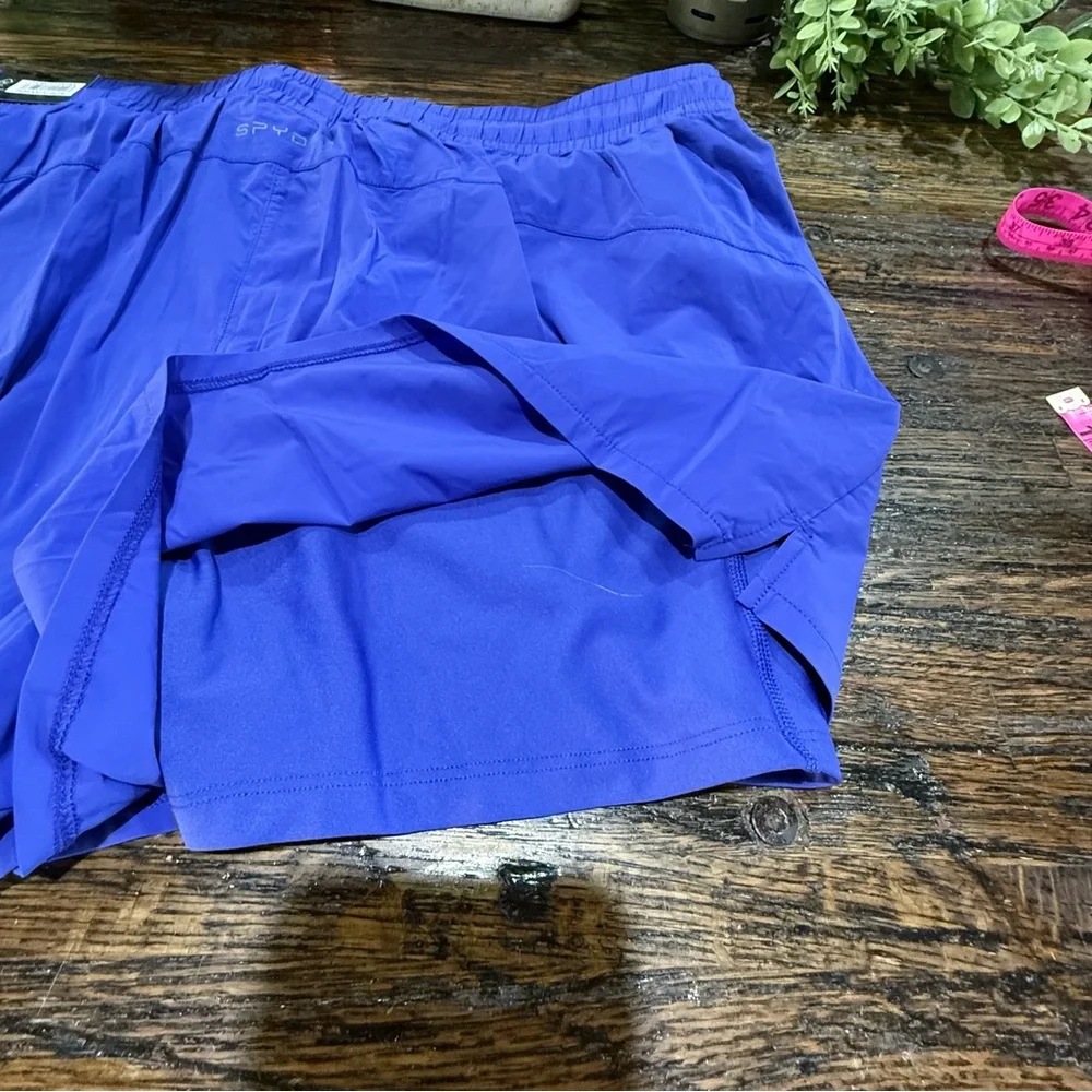 Spyder NWT XL Women's Perennial Blue Shorts Exercise Workout - Picture 5 of 16